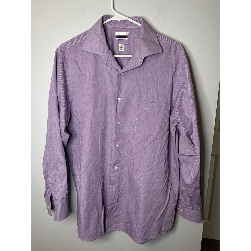 Van Heusen Purple Button-Up -‎ Flex Collar Regular Fit
